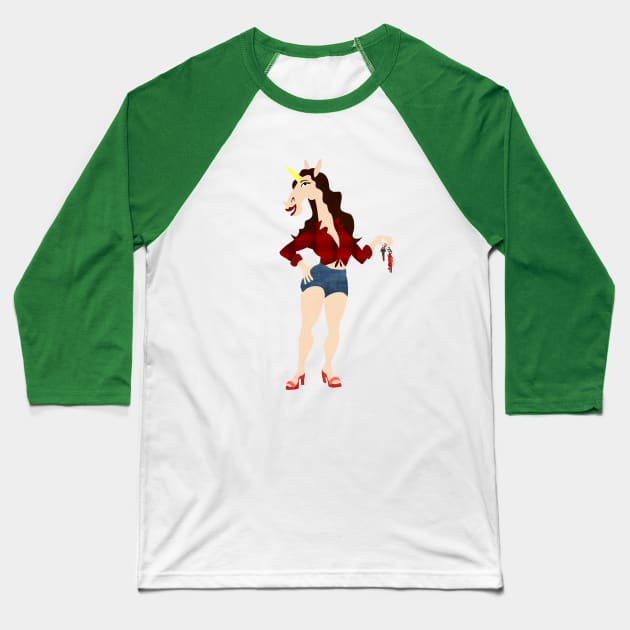 Daisy Unicorn Baseball T-Shirt by Thatssounicorny